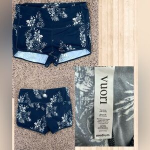 Vuori Seascape shorty swimsuit bottom indigo vintage floral